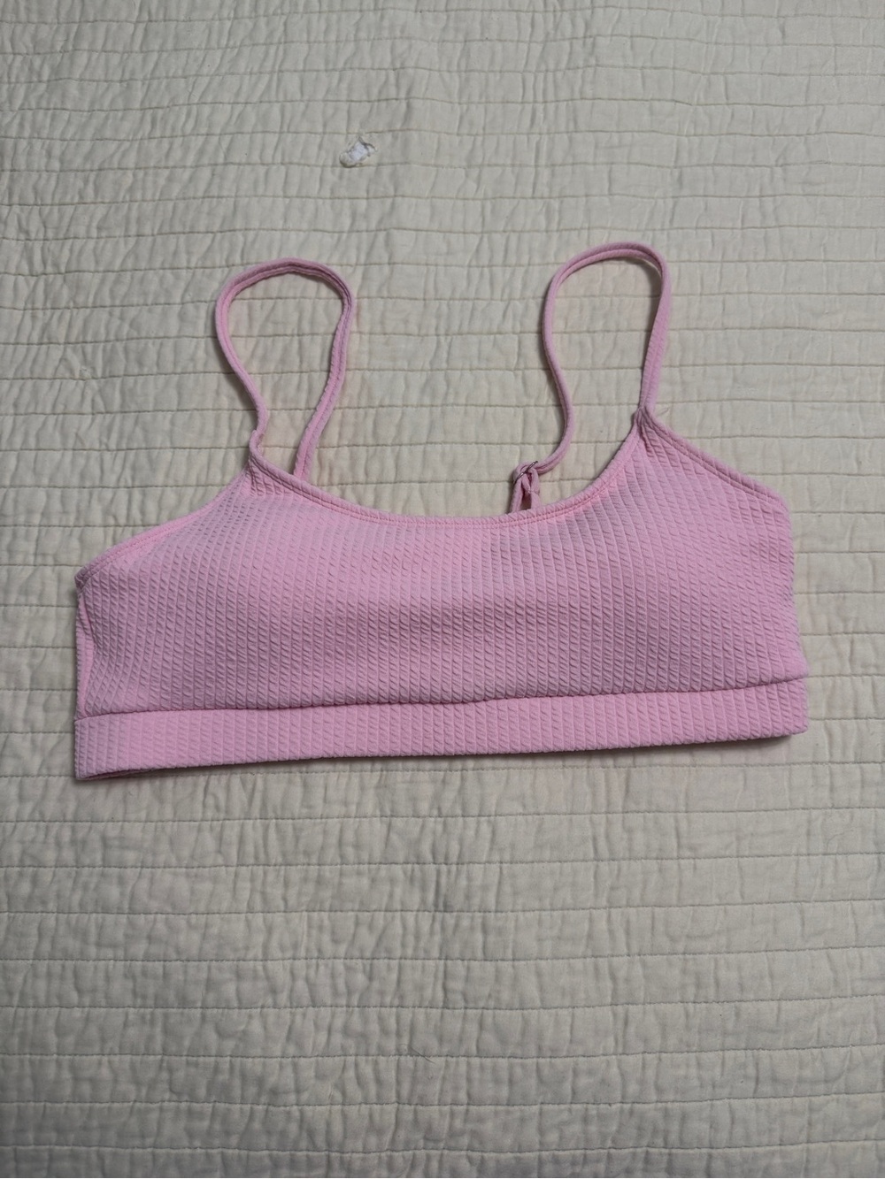 Unbranded Pink Ribbed Swim top